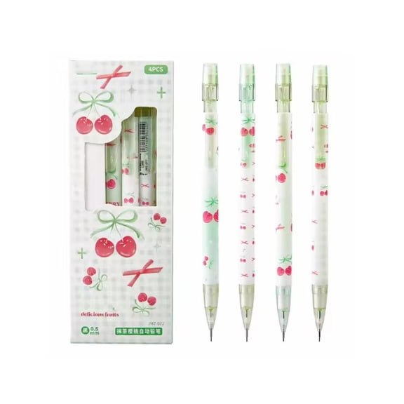4Pcs Automatic Mechanical Pencil With Eraser 0.5MM Comfortable Grip For Sketching Art