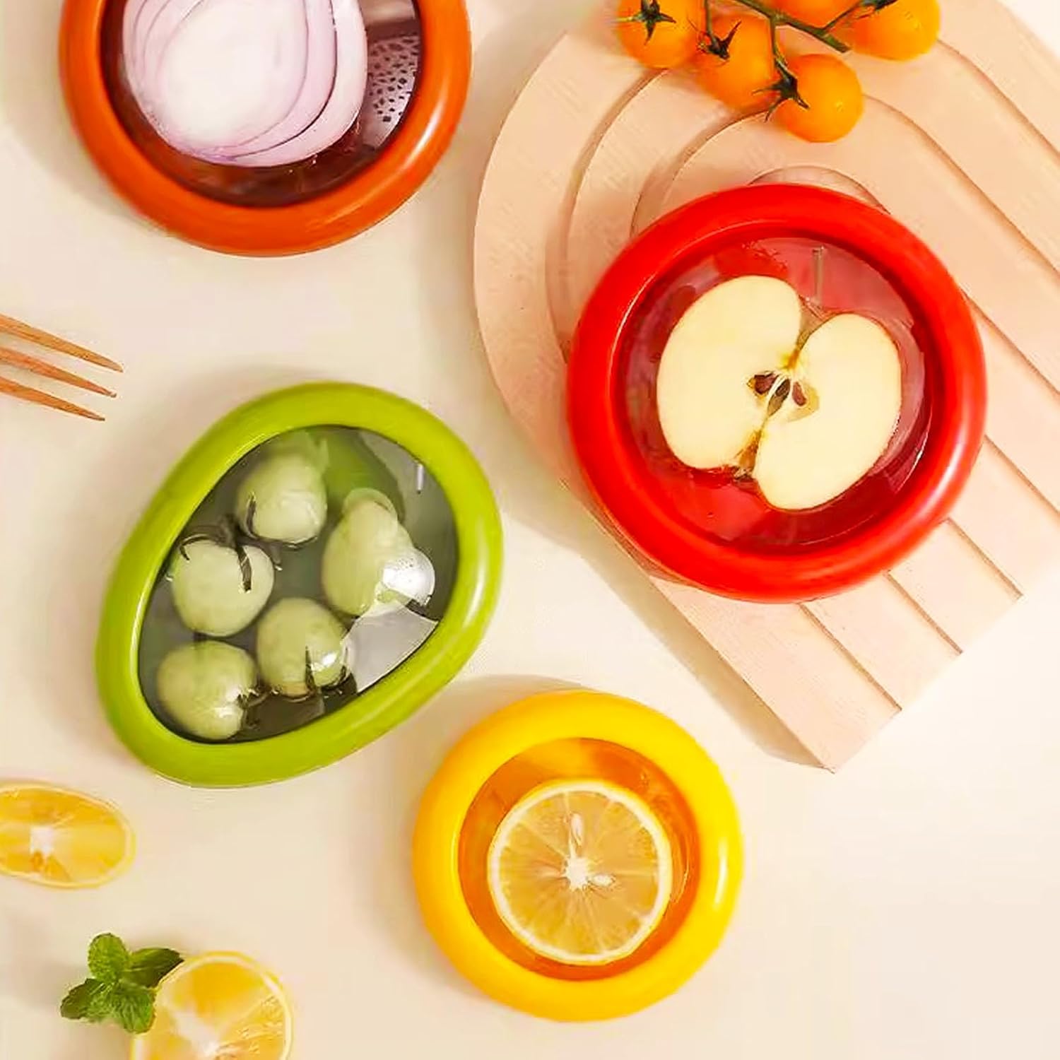 4Pcs Avocado Saver Onion Saver, Silicone Storage Containers, Avocado ...