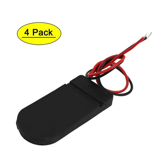 4Pcs B0219/2032 Coin Button Cell Battery Holder Case on/off Switch Black