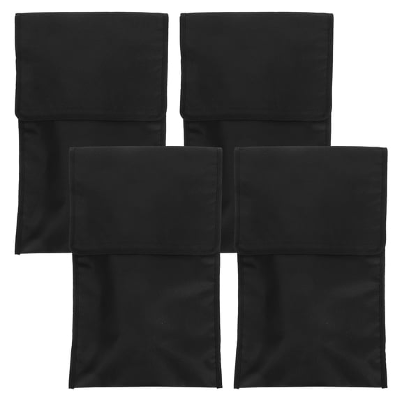 FONDOTIN Barbecue Accessory Bag Set, Black BBQ Storage Organizer with Multiple Compartments, 4-Piece Grill Tool Carrying Case