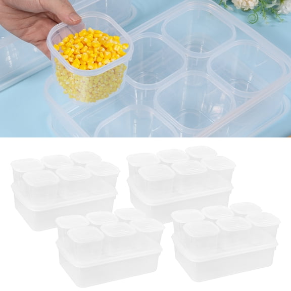 4Pcs BPA-Free Plastic Food Storage Set Microwave Dishwasher Safe: Perfect for Meal Prep Leftovers and Kitchen Organization