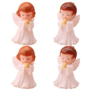 4Pcs Baby Angel Figurine Praying Angel Statue Baby Angel Statue with Wing Home Decoration