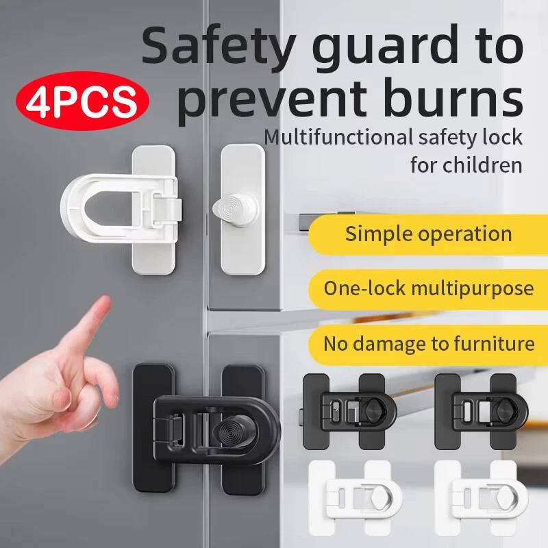 4Pcs Baby Kids Safety Lock Drawer Cupboard Cabinet Fridge Door Child Proof