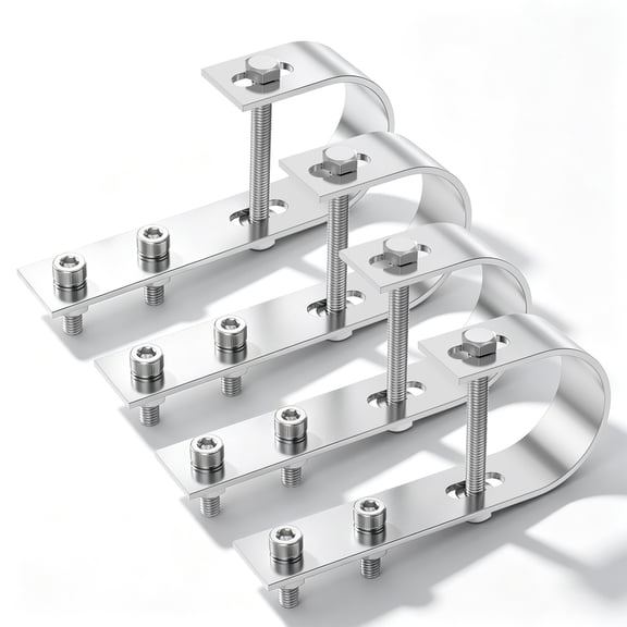 4Pcs Balcony Power Station Bracket Universal PV Module Bracket Hooks 304 Stainless Steel Solar Panel Mount for Balcony Roof Garage Motorhome Ship