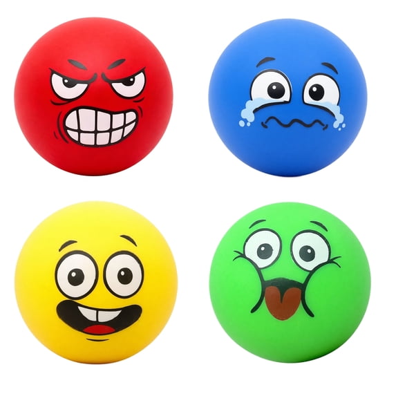 4Pcs Ball Squishies, Squishy Ball, New Dog Face Swap Squishy Cute Slow Rise Relaxing Sensory Fidget Relief for Adults Anxiety Relief, Portable Desktop Decompression Stress Squeeze Ball