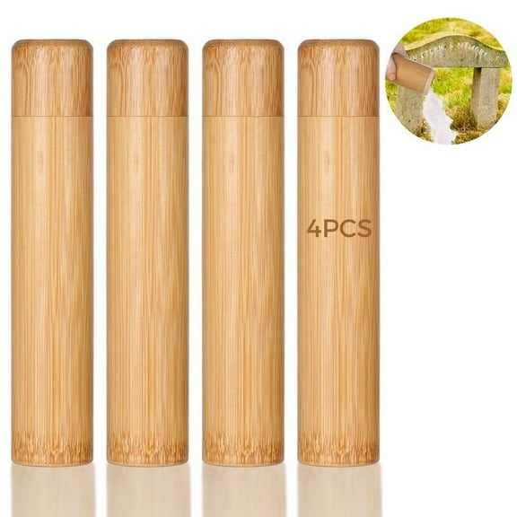4Pcs Bamboo Scattering Urn Set, Small Cremation Ashes Tube Urns for Human Dog Cat Pet Ashes