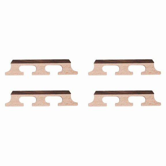 4Pcs Banjo Bridge 5-String Maple Banjo Bridge Wooden Accessories,4 x 5-String Banjo Bridge,Wood Color