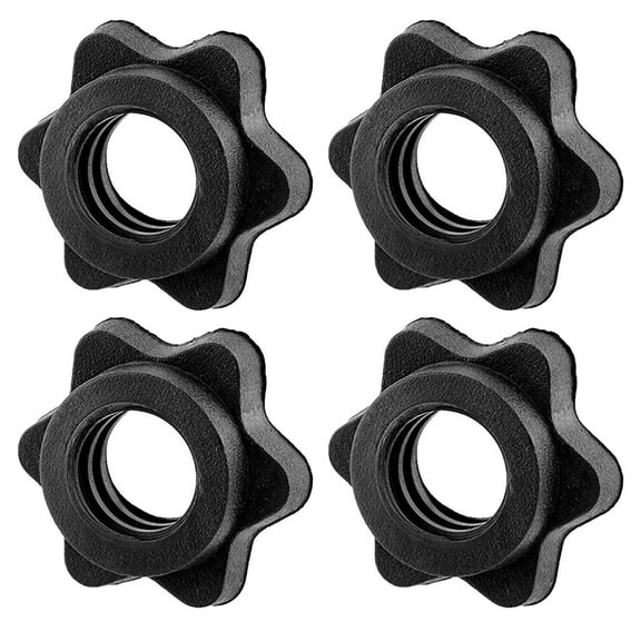 4Pcs Barbell Spinlock Collar, Barbell Hexagon Nut, Anti-Slip Lock Collar Screw for Weight Lifting Dumbbell