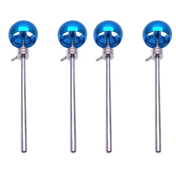 4Pcs Drum Pedal Beater Aluminum Alloy Hammer Head Percussion Instrument Accessory Parts,Blue