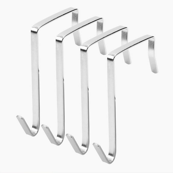 4Pcs Bathroom Door Hanger Clothes Coats Hanger Coat Hook Over The Door Hook Hanging Towels Rack Cabinet Door Hooks
