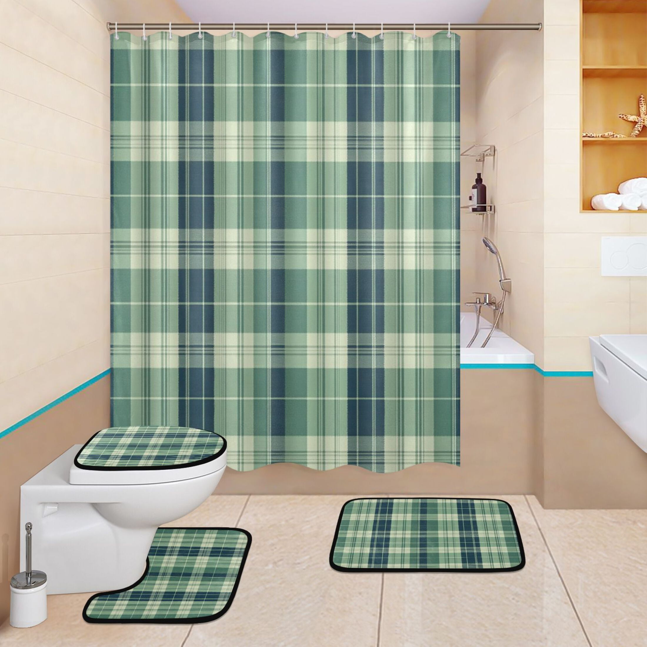 Macnab Modern Tartan Shower Curtain main image 0