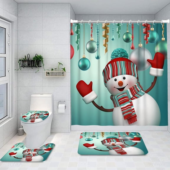 4Pcs Bathroom Shower Curtain Sets with Non-Slip Rugs, Toilet Lid Cover and Bath Mat, Two Brave Cats in The Steel Washtub Durable Waterproof Shower Curtain for Bathroom Set with 12 Hooks