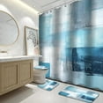 thumbnail image 1 of 4Pcs Bathroom Shower Curtain Sets with Rugs,Yellow Grey Ombre Bathroom Sets with Shower Curtain and Rugs and Accessories, 1 of 7