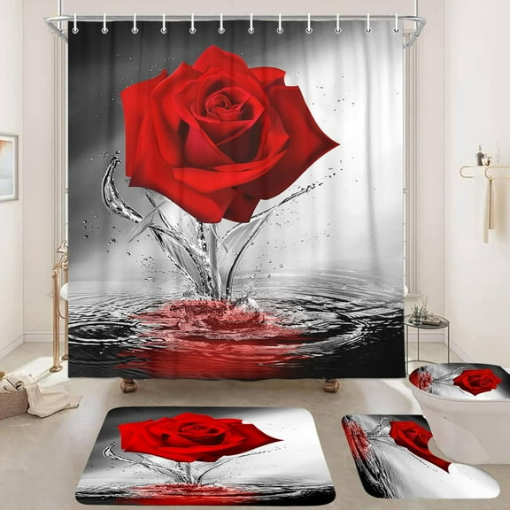 4Pcs Beach Ocean Shower Curtain Sets Bible Verse Quotes Inspirational Bathroom Decor Nautical Coastal Christian Shower Curtain and Rugs 4 Piece, Waterproof Bath Mat Carpet Toilet Bathroom Accessories