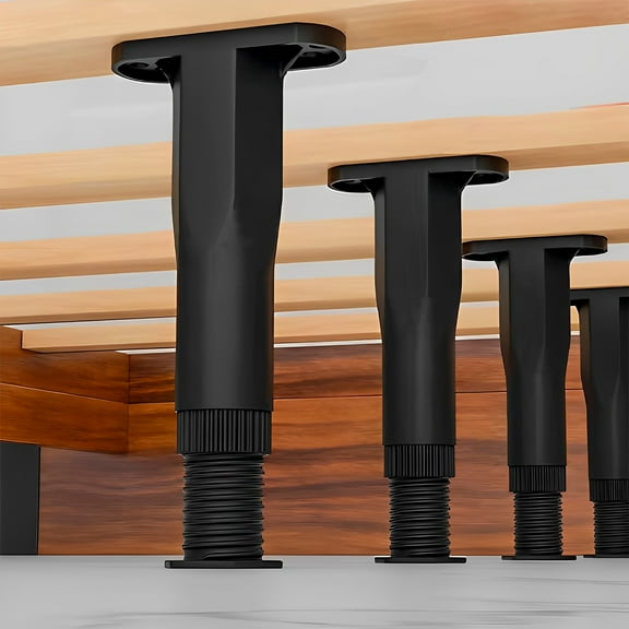 4Pcs Bed Frame Support Leg 7.8-15inch Adjustable Height Frame Center Slats Support Leg Hard Plastic Furniture Support Leg Replacement Sofa Support Leg for King and Queen Bed