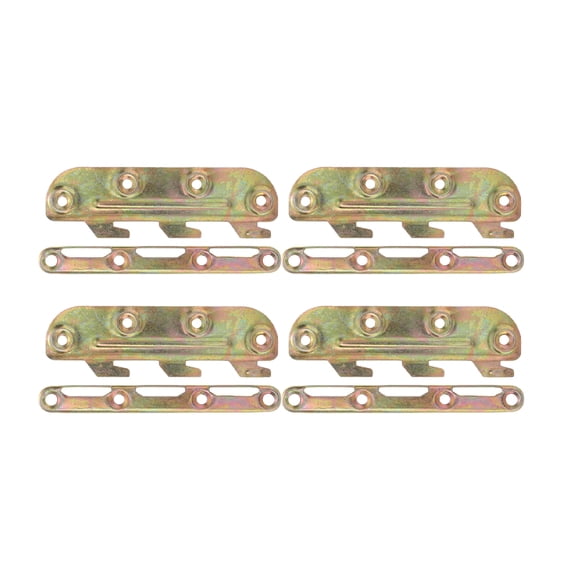 4Pcs Bed Rail Fasteners Metal Bed Frame Rail Brackets Bed Rail Hinge Accessories