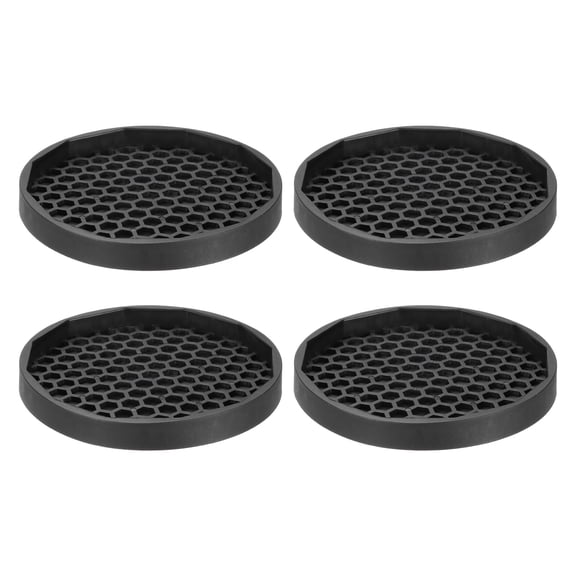 4Pcs Bed Risers, Round Heavy Duty Stackable Lift Block to 0.5 Inch Plastic Furniture Risers for Desk, Chair, Table, Sofa Legs, Washing Machine, Refrigerator, Back