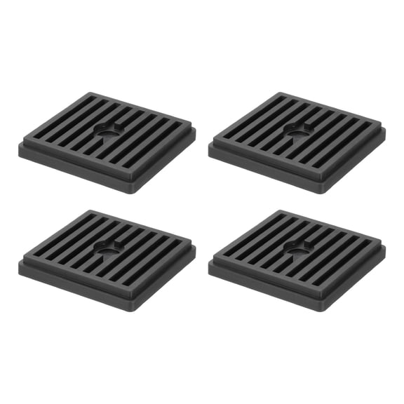 4Pcs Bed Risers, Square Heavy Duty Stackable Lift Block to 0.5 Inch Plastic Furniture Risers for Desk, Chair, Table, Sofa Legs, Washing Machine, Refrigerator, Back