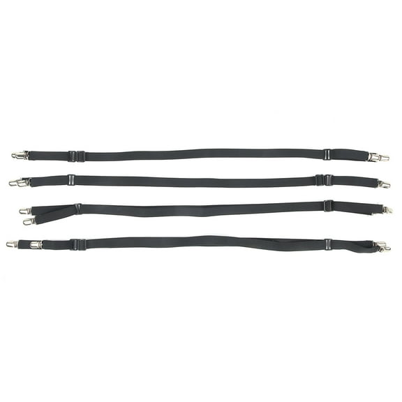 4Pcs Bed Sheet Clamp Adjustable Elastic Non Slip Clip Belt Fastener Bedding Accessory