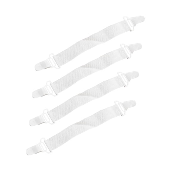 4Pcs Bed Sheet Holder Adjustable Length Elastic Nylon Bed Sheet Clips Straps Sheet Holder Mattress Clips for Bedroom