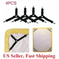 thumbnail image 1 of 4Pcs Bed Suspender Straps Mattress Fastener Holder Triangle Grippers Sheet Clip,, 1 of 6
