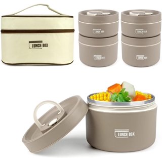 Bento Lunch Box, Aousthop Stainless Steel Lunch Boxes for Student, Thermal Insulation Box, High-Grade Metal Liner Lunch Containers for School and Work