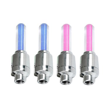 New Tech Junkies LED Bike Valve Lights – Glow Night Tube Lights For Wheels, Flashing
