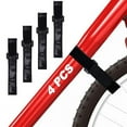 thumbnail image 1 of 4Pcs Bike Rack Straps Bikes Wheel Stabilizer Strap 31.5" Nylon Velcro Strap Securing Cord Organizer with Latex Non-Slip Texture and Adjustable Design for Bike Rack Accessories, 1 of 3