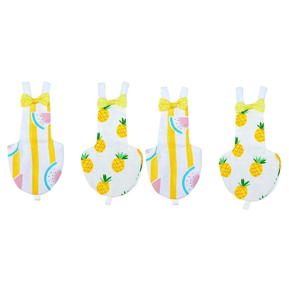 4Pcs Bird Diaper Reusable Washable Parrot Nappies Clothes Flight Suit Dress for Parakeet Cockatiel African Macaw