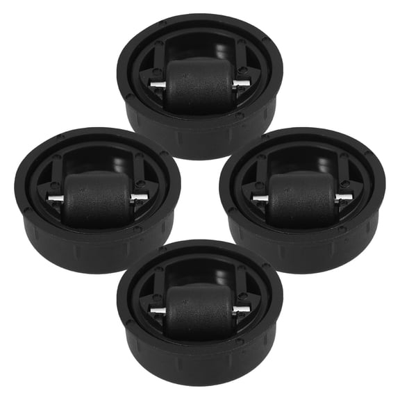 LITINKIMI 4Pcs Black Low Profile Furniture Casters with Silent Operation and Invisible Installation