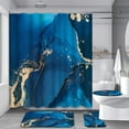 thumbnail image 1 of 4Pcs Black Gold Marble Shower Curtain Set with Rugs for Bathroom Decor,Luxury Golden Liquid Bathroom Shower Curtain Sets,Abstract Art Bathroom Sets with Shower Curtain and Rugs, 1 of 7
