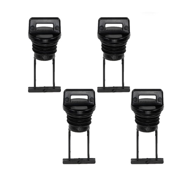4Pcs Black Plastic Hull Drain Plug Set, Kayak Canoe Boat Drain Holes Plugs