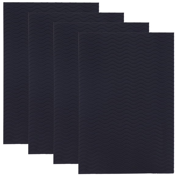 4Pcs Black Shoe Sole Protector Non Slip Rubber Shoes Sheet Bottom Saver Self Adhesive Pads Grips Guard Repair Heel Replacement Cover Cushion Stickers