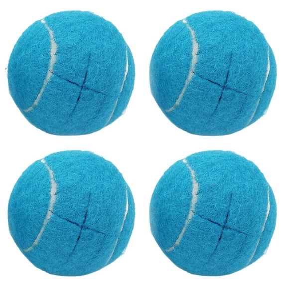 4Pcs Blue Precut Tennis Balls - for Furniture Legs & Walkers, Floor Protection, Glide Easily, Durable