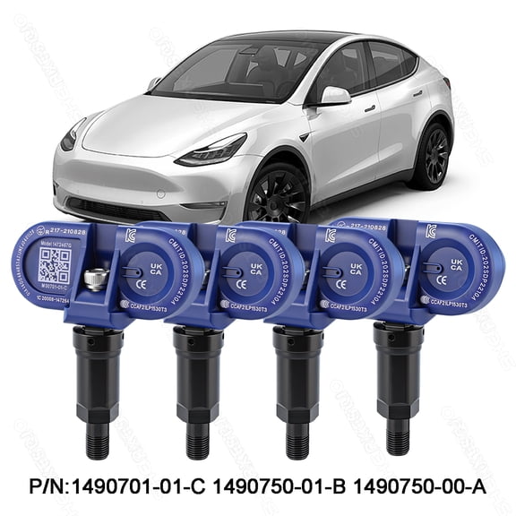 4Pcs Bluetooth TPMS Tire Pressure Sensor for Tesla Model 3 / S / X / Y 2021-2024