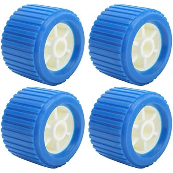 4Pcs Boat Trailer Wobble Rollers, PP Marine Ribbed Rib Roller Kit with 4.3in OD, 0.7in ID, Boat Trailer Roller for Yacht Trailer Guides Rollers$$Watercraft