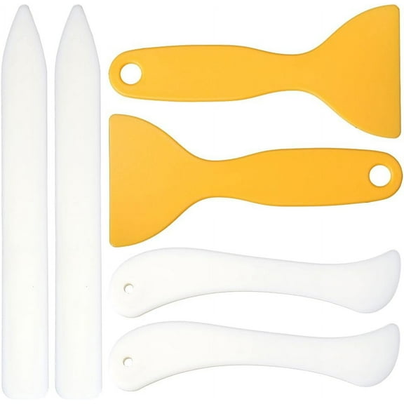 4Pcs Bone Folders Paper Creaser Crafts Scoring Folding Creasing Paper Crafting Tool Set Bone Origami Creaser Leather Burnishing Card Making with Plastic Scraper Tool for DIY Supplies Paper for DIY