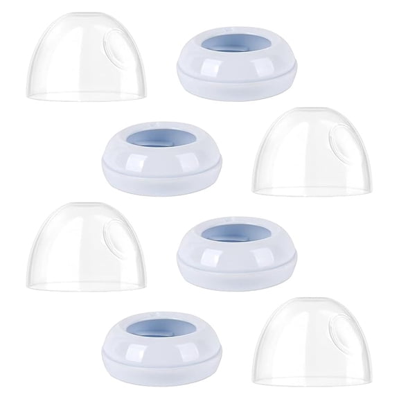 4Pcs Bottle Rings and Caps for Philips Avent Natural Bottles, Replacement Screw Ring Collars