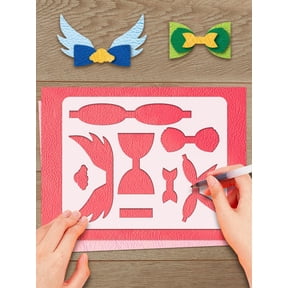 4Pcs Bowknot Drawing Painting Stencils Templates Crafts Drawing Templates Reusable Stencil