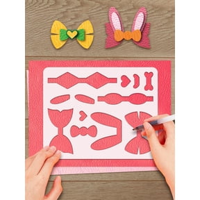 4Pcs Bowknot Drawing Painting Stencils Templates Reusable Plastic Stencils Crafts Drawing Templates