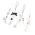 thumbnail image 1 of 4Pcs Bowknot Star Pendant Phone Charm Hangings Rope Sweet Phone Chain Strap Bag Decoration Lanyard Keychain Accessory, 1 of 8
