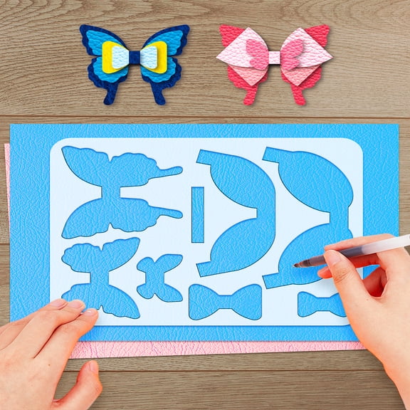 4Pcs Bows Tie Drawing Painting Stencils Templates Angel Devil Reusable Stencil Stars Rainbow Plastic Templates Wall Scrapbook Photo Album