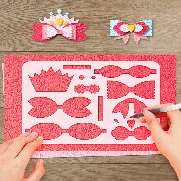 4Pcs Bows Tie Drawing Painting Stencils Templates Angel Devil Reusable Stencil Stars Rainbow Plastic Templates White