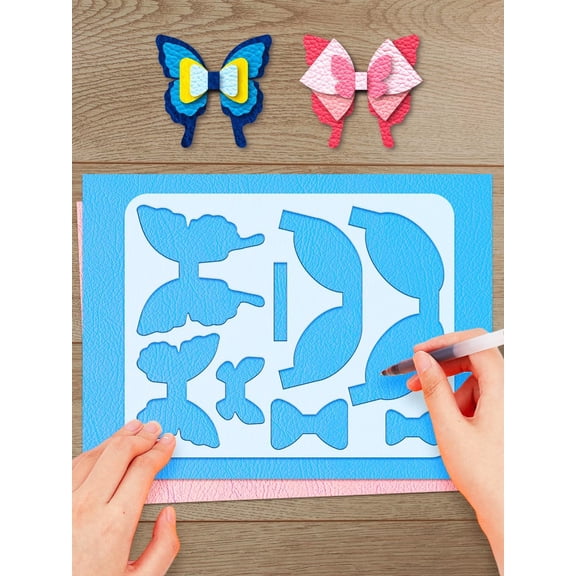 4Pcs Bows Tie Drawing Painting Stencils Templates Angel Devil Reusable Stencil Stars Scrapbook Photo Album Home Decor DIY Projects 200x250mm Plastic