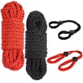 thumbnail image 1 of 4 Pcs Christmas Craft Rope Kit, Includes 2 Bundles Nylon Cord and 2 Adjustable Braided Rope Bracelets, Multipurpose Soft Ropes for DIY, Tying, Hanging, Swing, 1 of 6