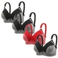 thumbnail image 1 of 4Pcs Bras for Women Full Coverage Comfortable Push Up Daily Underwear Sexy Soft Adjustable Strap Everyday Bralettes, 1 of 3