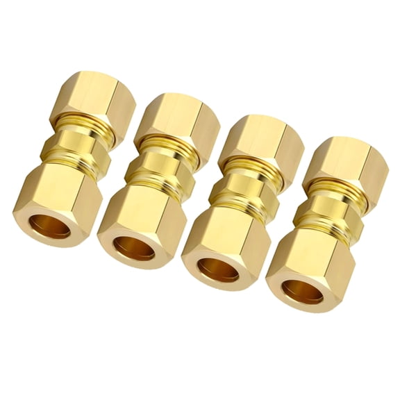 4Pcs Brass Compression Fittings for Household Water Supply Lines in Refrigerator