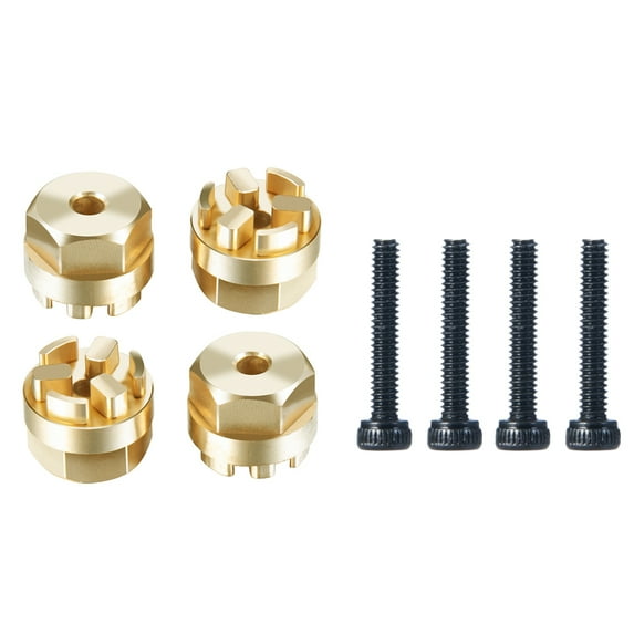 4Pcs Brass Counterweight Wheel Hub Adapter Combiner Coupler for Kyosho Jimny 1/18 RC Crawler Car Upgrade Accessories