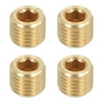 thumbnail image 1 of 4Pcs Brass Pipe Plug Fitting, 1/16" BSP Male Internal Hex Thread Socket Pipe Plug, 1 of 6