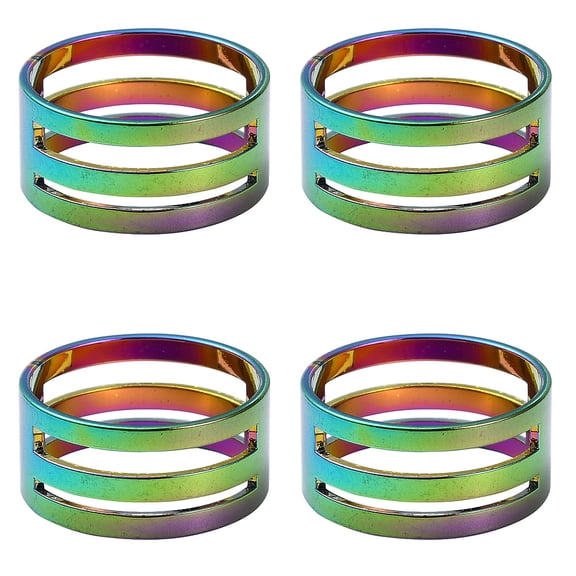 4Pcs Brass Rings Assistant Tool for Buckling Open and Close Jump Ring Rainbow Color 18x9mm DIY